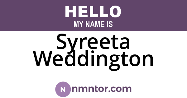 Syreeta Weddington
