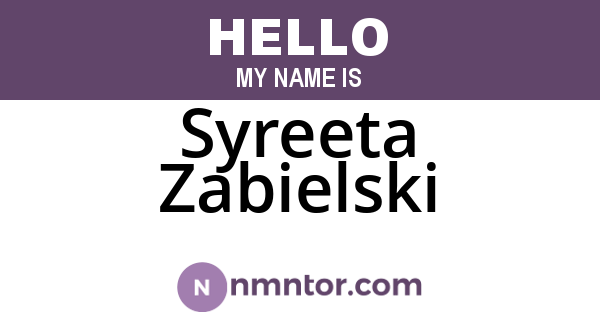 Syreeta Zabielski
