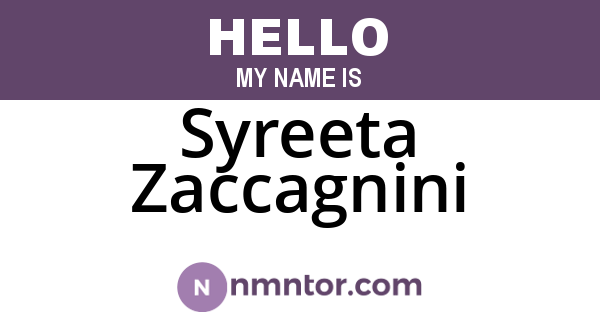 Syreeta Zaccagnini