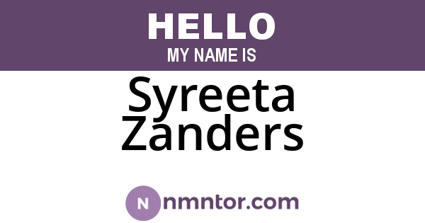 Syreeta Zanders