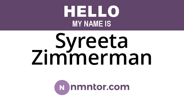 Syreeta Zimmerman