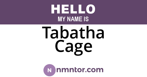Tabatha Cage