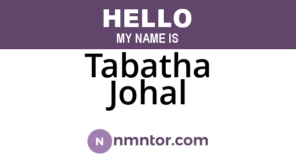 Tabatha Johal