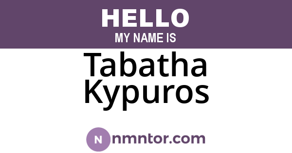 Tabatha Kypuros