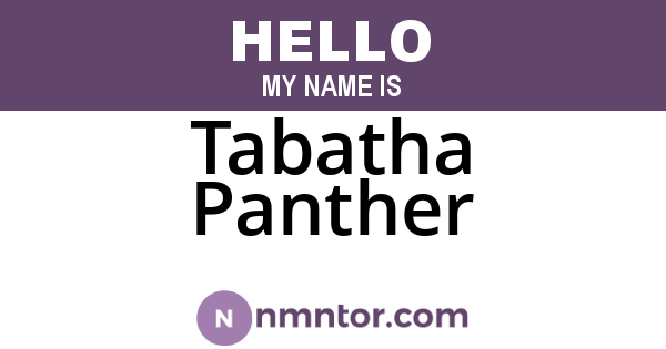 Tabatha Panther