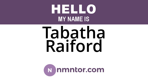 Tabatha Raiford