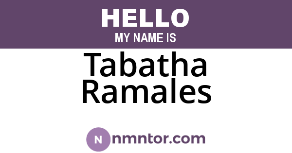 Tabatha Ramales