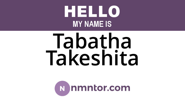 Tabatha Takeshita