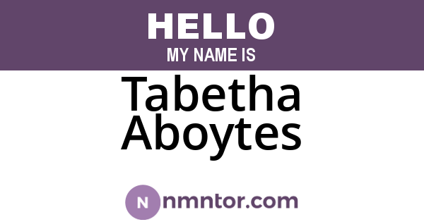 Tabetha Aboytes
