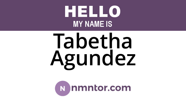 Tabetha Agundez