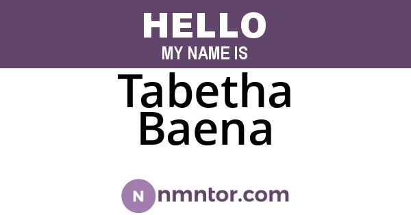 Tabetha Baena