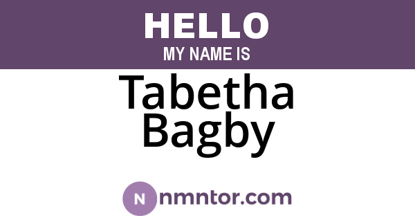Tabetha Bagby