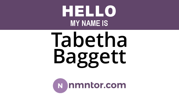 Tabetha Baggett