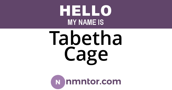 Tabetha Cage