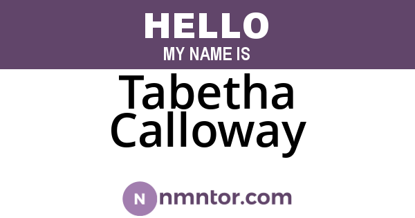 Tabetha Calloway