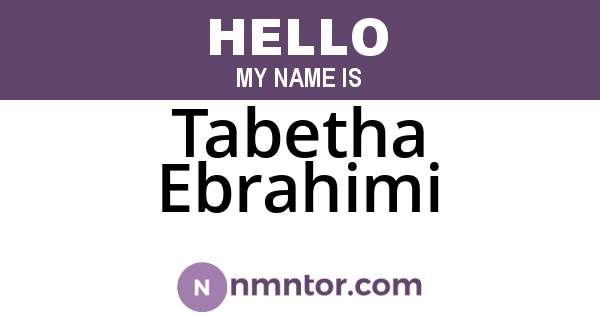 Tabetha Ebrahimi