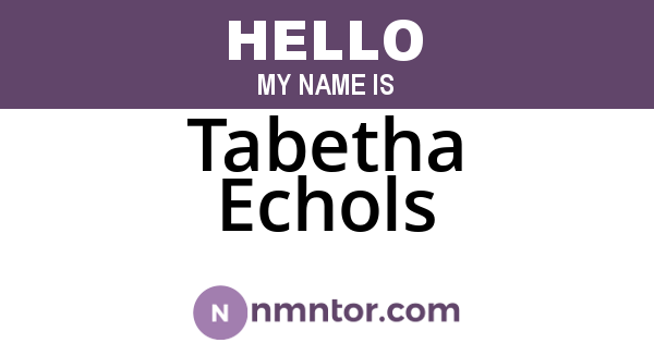 Tabetha Echols