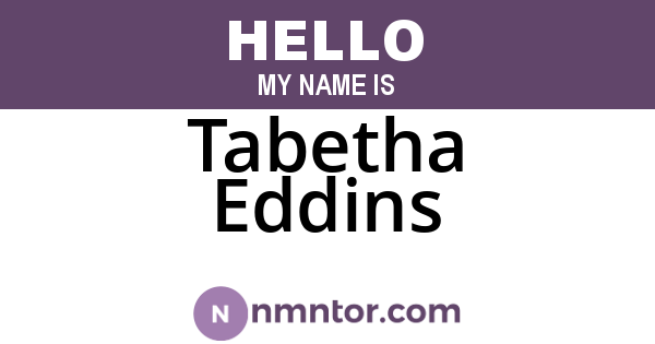 Tabetha Eddins