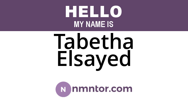 Tabetha Elsayed