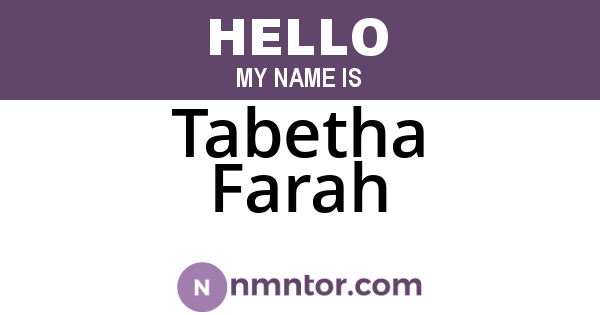 Tabetha Farah