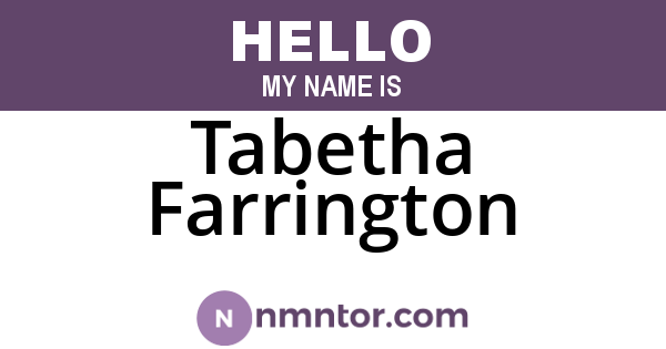 Tabetha Farrington