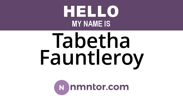 Tabetha Fauntleroy