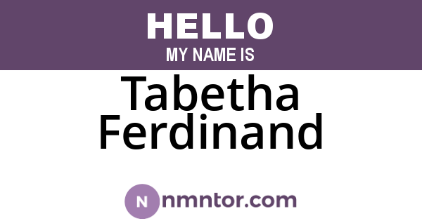 Tabetha Ferdinand