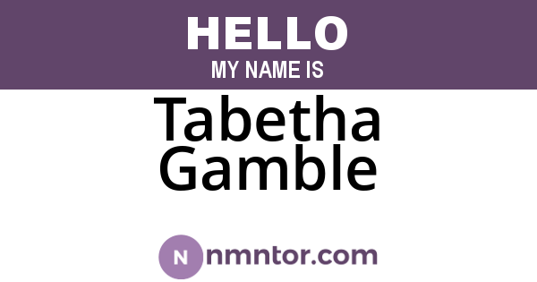 Tabetha Gamble