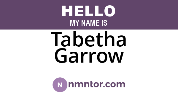 Tabetha Garrow