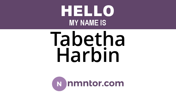 Tabetha Harbin