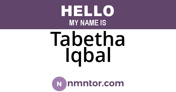 Tabetha Iqbal