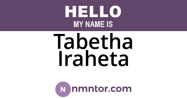 Tabetha Iraheta