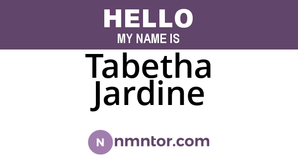 Tabetha Jardine