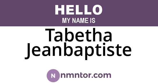 Tabetha Jeanbaptiste