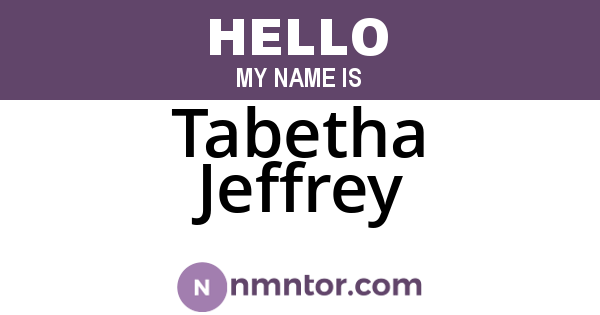 Tabetha Jeffrey
