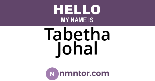 Tabetha Johal