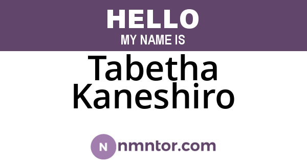 Tabetha Kaneshiro
