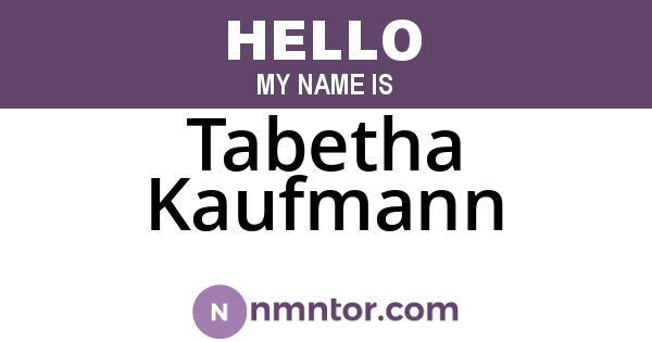 Tabetha Kaufmann