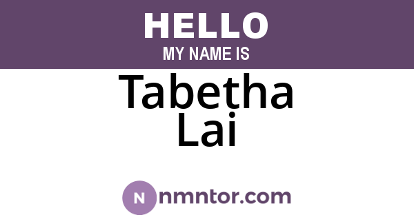 Tabetha Lai