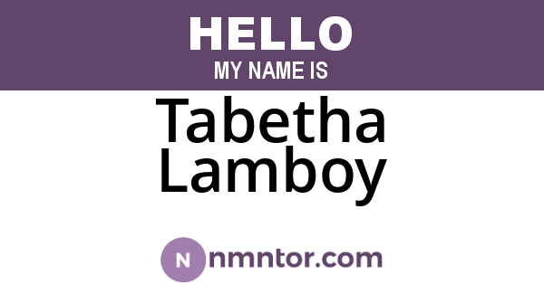 Tabetha Lamboy