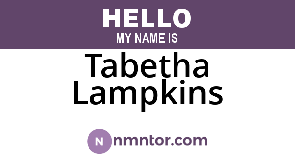 Tabetha Lampkins