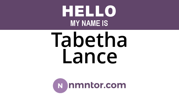 Tabetha Lance