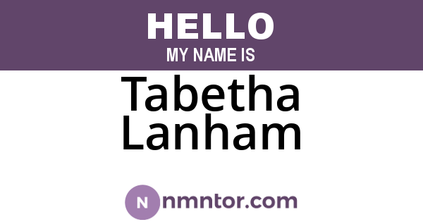 Tabetha Lanham