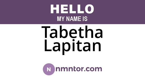 Tabetha Lapitan