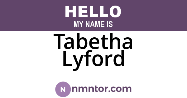Tabetha Lyford