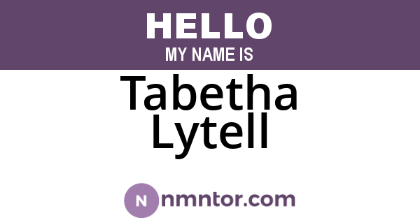 Tabetha Lytell