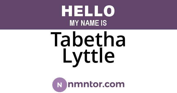 Tabetha Lyttle