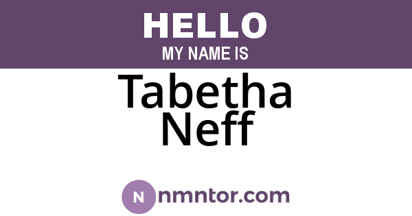 Tabetha Neff