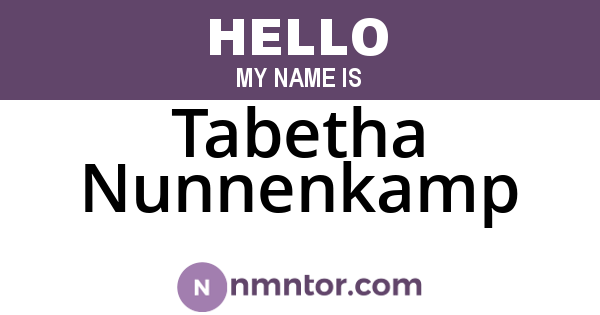 Tabetha Nunnenkamp