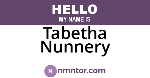 Tabetha Nunnery